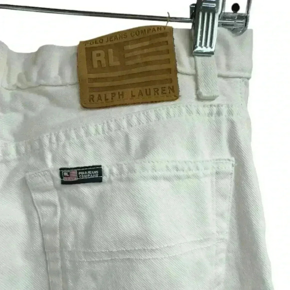 Ralph Lauren High-Rise Relaxed Cropped Jean White Size 8 - Picture 6 of 12